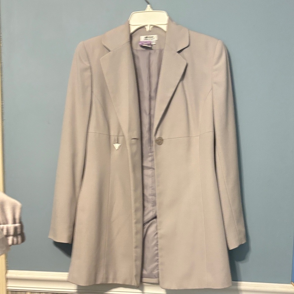 Tailored Light Gray Women's Blazer Jacket